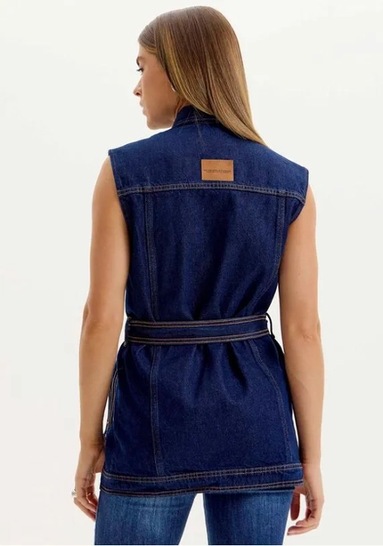 Colete Jeans Alongado – Myft