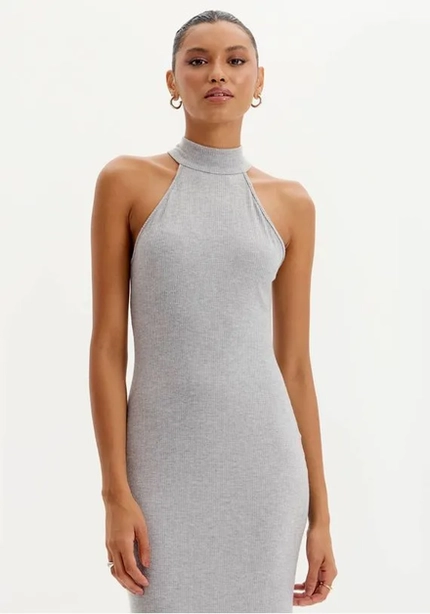 Vestido Midi Canelado – Myft