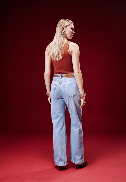 Calça Wide Leg com Cinto – Bana Bana