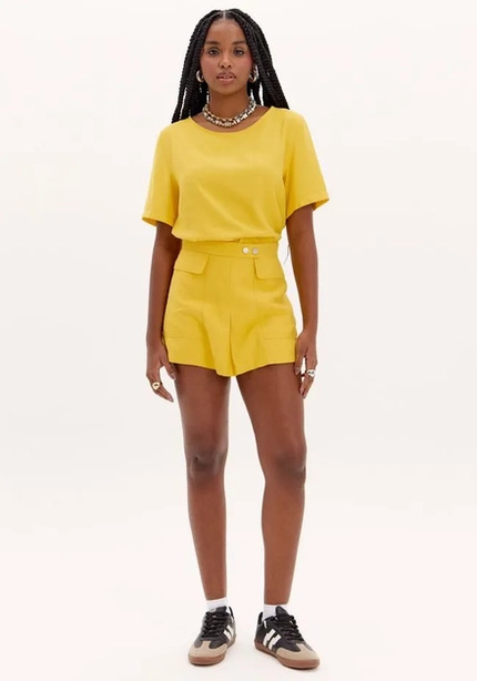 Shorts Saia Com Bolsos - Myft