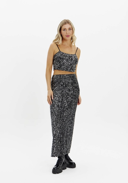 Top Cropped Paetê Alça – Myft