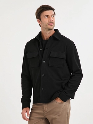 Jaqueta Overshirt Em Sarja - Jab