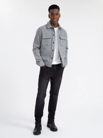 Jaqueta Overshirt Melange - Jab