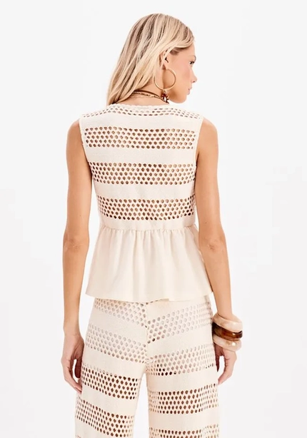 Blusa Sem Manga Em Linho – Myft
