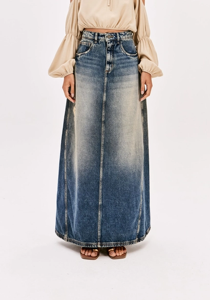 Saia Jeans Longa Estonada – Myft
