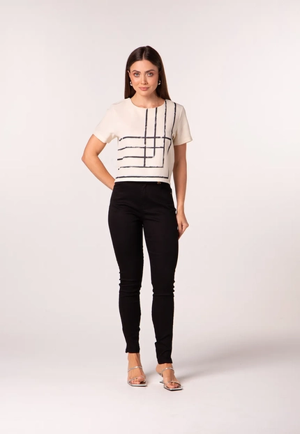 T-Shirt Estampa Geométrica – Bana Bana