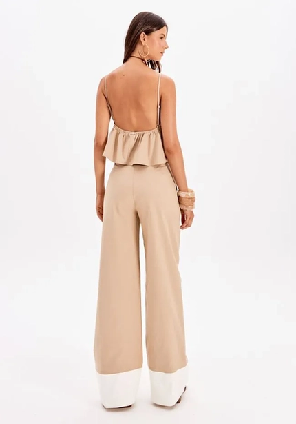 Calça Reta com Barra Ampla – Myft