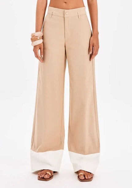 Calça Reta com Barra Ampla – Myft