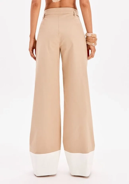 Calça Reta com Barra Ampla – Myft