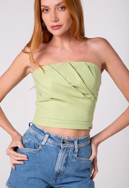 Cropped Tomara que Caia com Drapeado – Bana Bana