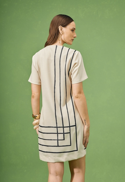 Vestido Longo Estampa Geométrica – Bana Bana