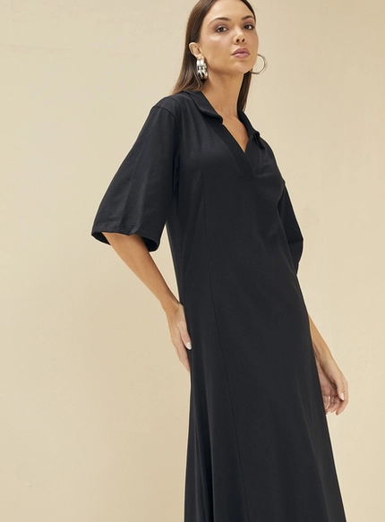 Vestido Midi Gola V – Forum