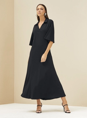 Vestido Midi Gola V – Forum