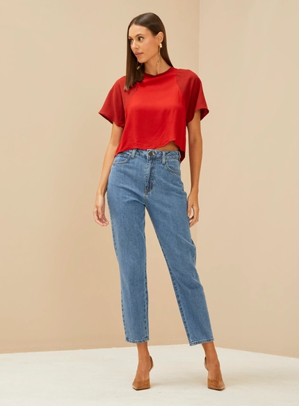 Camiseta Básica Detalhe Em Linho – Forum