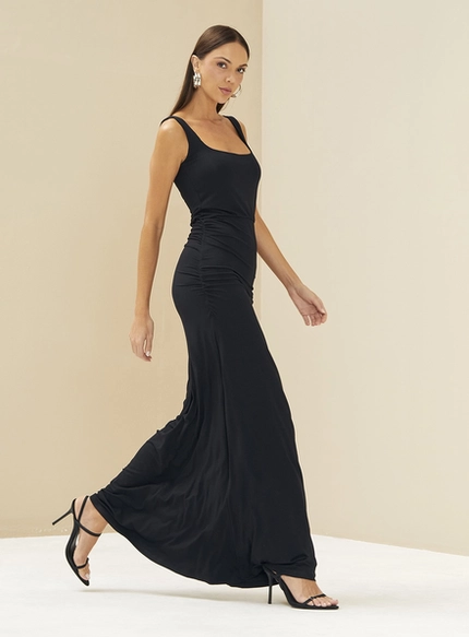 Vestido Longo Acinturado – Forum
