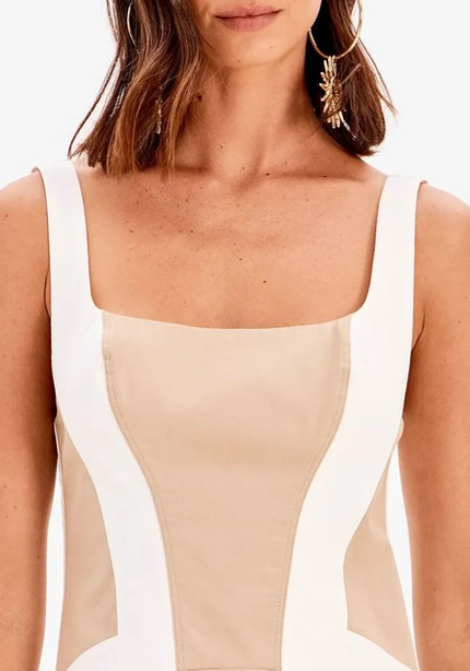 Vestido Longo De Alças Com Recortes – Myft
