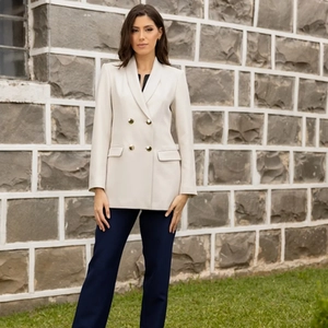 Blazer Transpassado Com Botões – Bana Bana