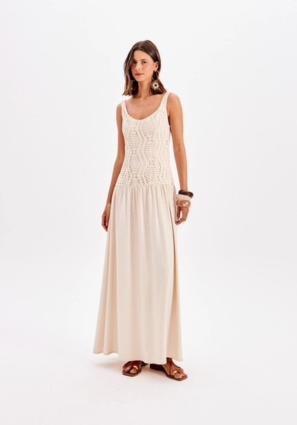 Vestido Longo Em Tricô – Myft