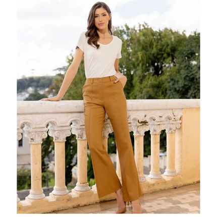 Calça Flare Em Linho – Bana Bana
