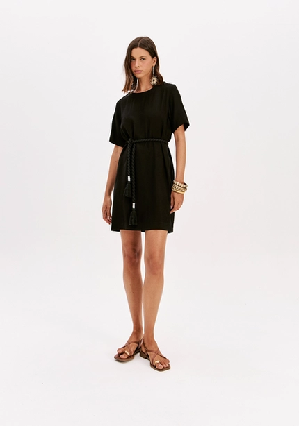 Vestido Curto com Cinto – Myft