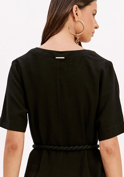 Vestido Curto com Cinto – Myft