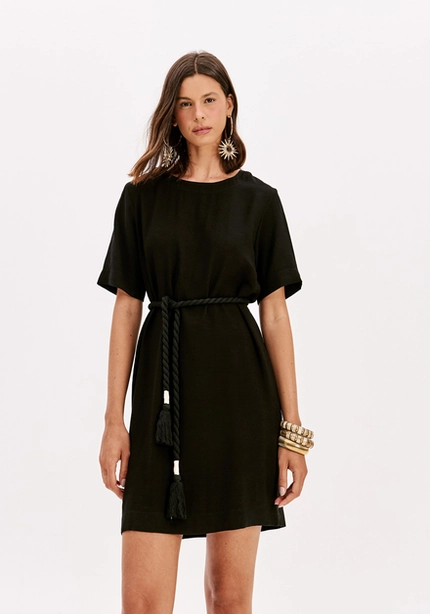 Vestido Curto com Cinto – Myft