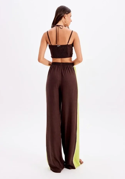 Calça Reta Em Linho – Myft