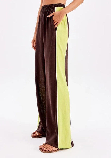 Calça Reta Em Linho – Myft