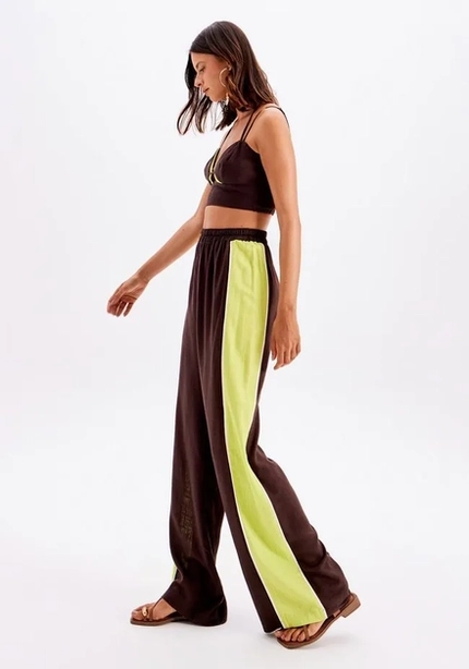 Calça Reta Em Linho – Myft