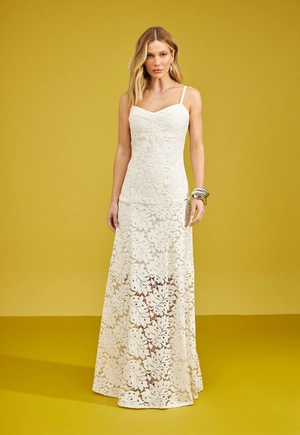 Vestido Longo Rendado – Bana Bana