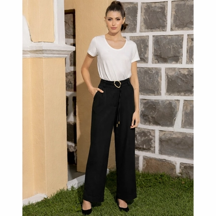 Calça Crepe Amarração – Malise