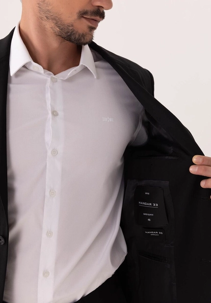 Blazer Slim em Malha Encorpada – Hangar