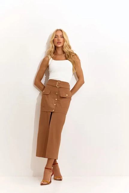 Saia Midi Alfaiatada – Lilly Belle