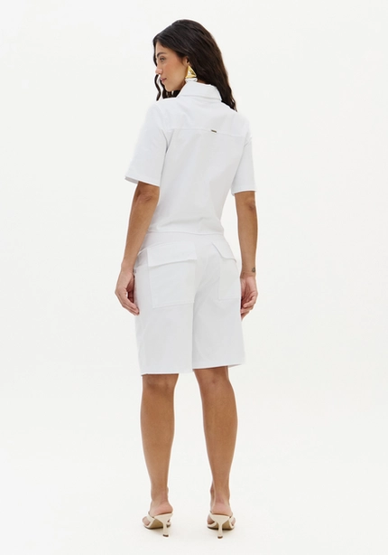 Camisa Cropped Bolsos - Myft