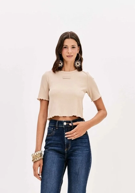 Blusa Cropped Canelada – Myft
