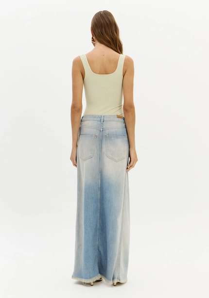 Saia Jeans Longa Fenda – Myft