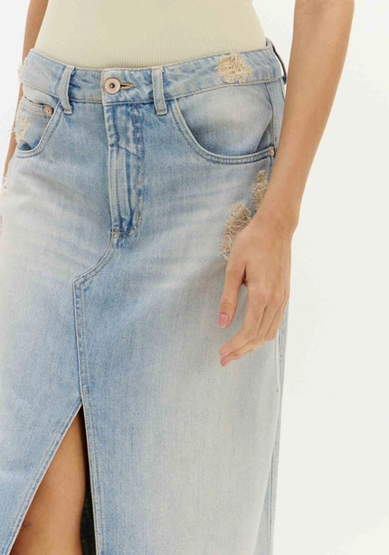 Saia Jeans Longa Fenda – Myft