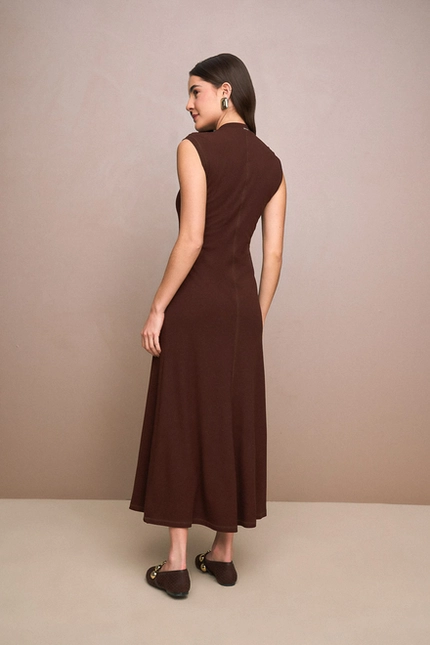 Vestido Midi Fashion Longo - Yexx
