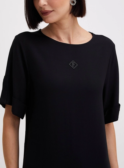 Vestido Midi T-Shirt Fenda – Forum