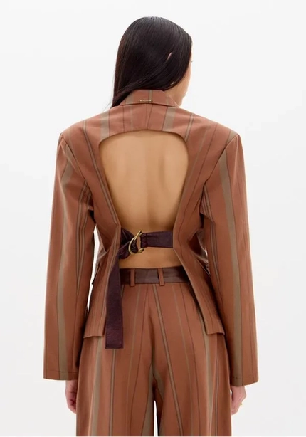 Blazer Oversized Costas Vazadas - Myft