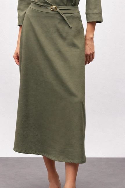 Saia Midi Lisa com Cinto – Bana Bana