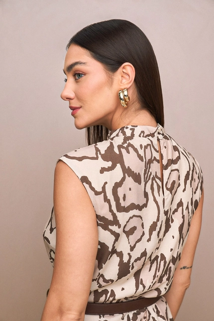 Vestido Long Midi Animal Print – Yexx