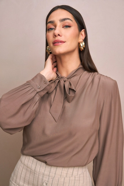 Blusa Manga Longa Amarração – Yexx