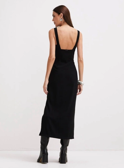 Vestido Midi Estruturado Fenda – Forum