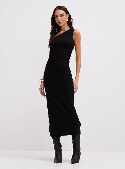 Vestido Midi Um Ombro – Forum