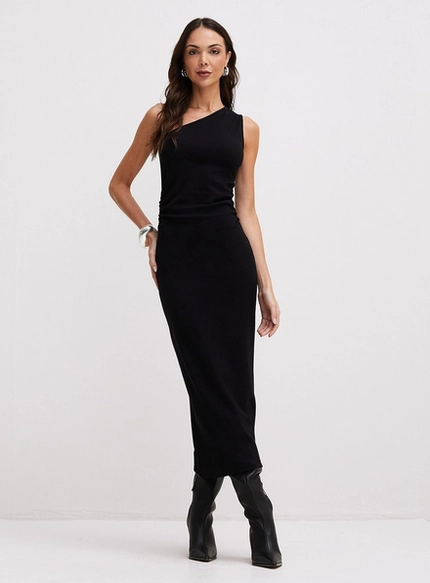 Vestido Midi Um Ombro – Forum
