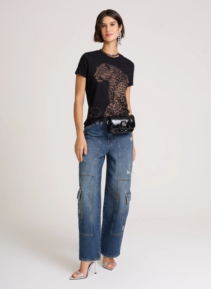 T-Shirt Onça Estampa – John John