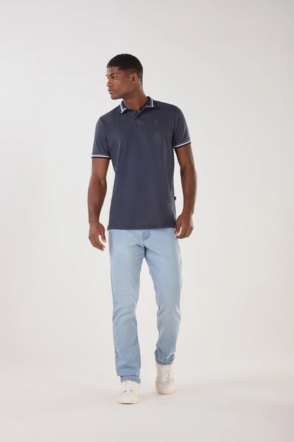 Camisa Polo Listras na Gola – Invicci
