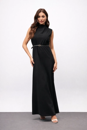 Vestido Longo Liso com Cinto – Bana Bana