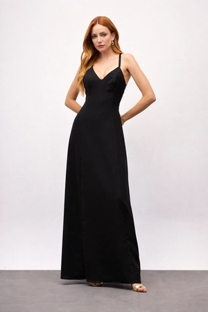 Vestido Longo Liso Alças – Bana Bana